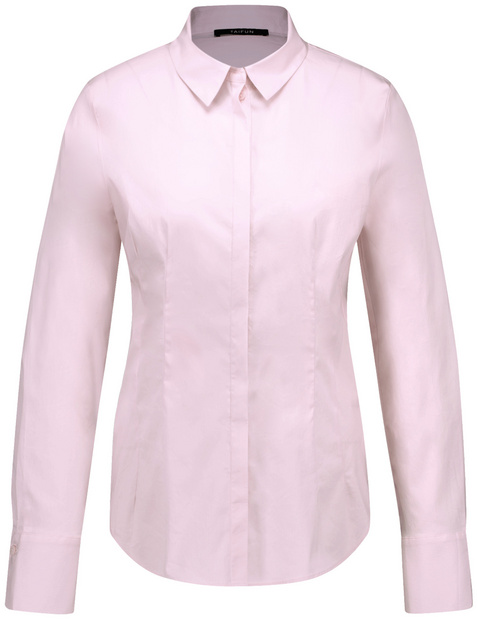 Getailleerde overhemdblouse van een katoenmix