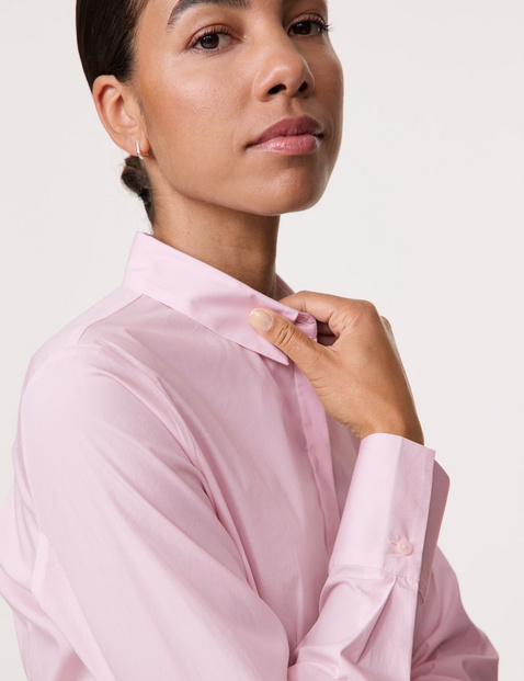 Fitted shirt blouse in a cotton blend