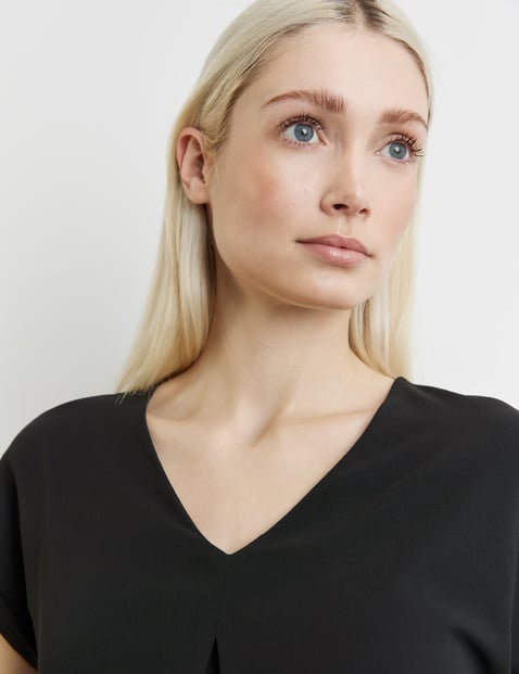 Blusenshirt mit Chiffon-Layer