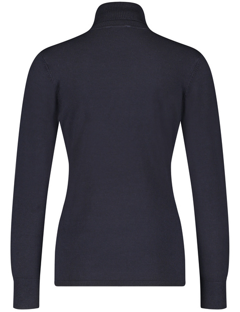 fitted black polo neck jumper