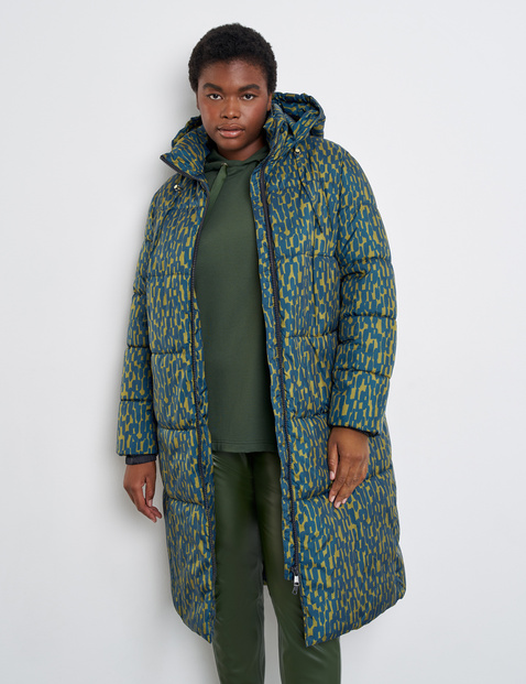 quilted down maxi coat