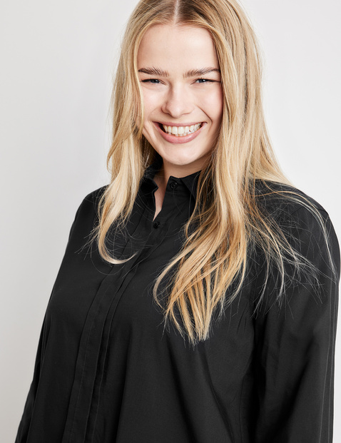 Hemdblusenkleid mit 3/4 Arm Organic Cotton