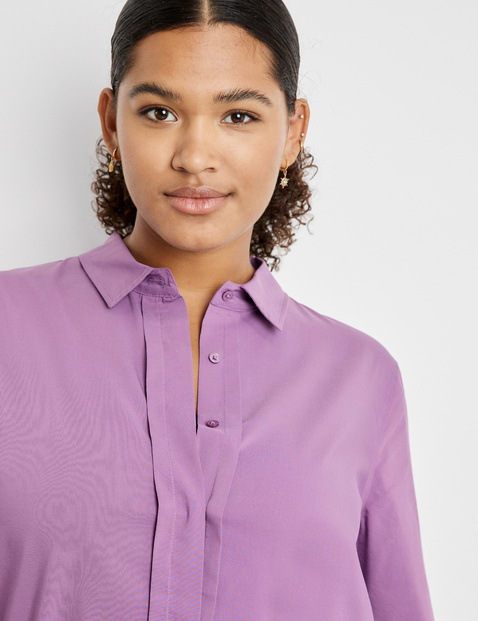 Hemdblusenkleid mit 3/4 Arm Organic Cotton