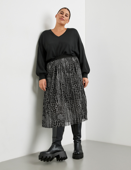 Plus size pleated skirt cheap zara