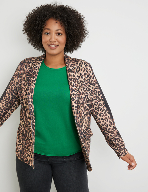 Plus size clearance leopard print blazer