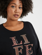 Shirt met 3/4-mouwen
