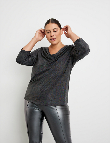 Shiny long 2024 sleeve top