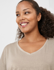 Shirt met glittereffect