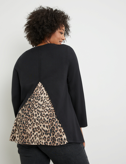 Black and leopard print clearance jumper