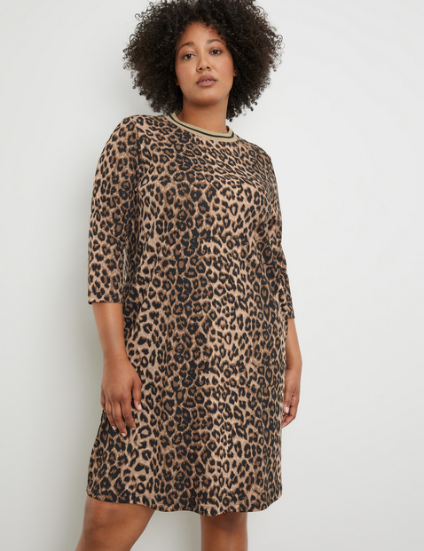 Shirt dress with an animal print in Brown | GERRY WEBER