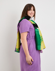 Sjaal met vrolijk gekleurde print