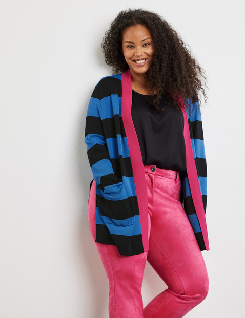 Pink striped clearance cardigan