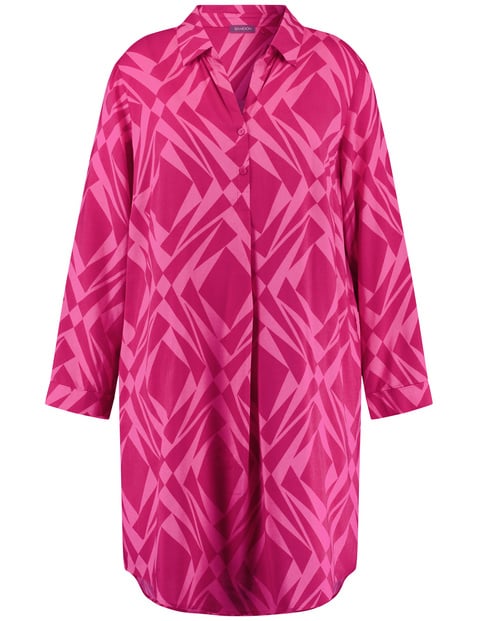 Blusenkleid mit Print grafischem Pink | GERRY in WEBER