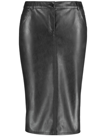 Faux leather pencil skirt in Black GERRY WEBER