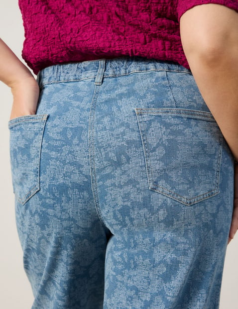 Wijde jeans met kantprint Carlotta