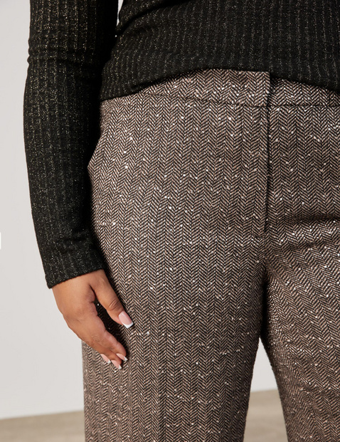 Wide trousers with a herringbone pattern and sequins, Carlotta