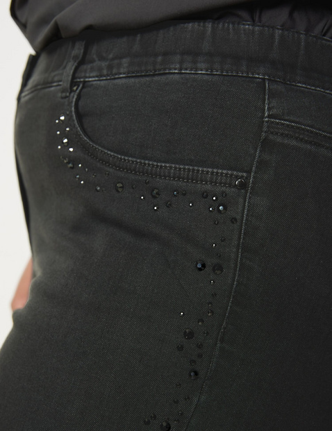 Five-pocket jeans with decorative gemstones, Betty