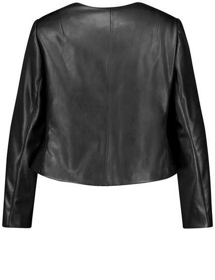 Faux leather blazer jacket in Black GERRY WEBER