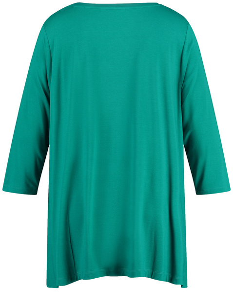 Uitlopend shirt met 3/4-mouwen en print op de voorkant