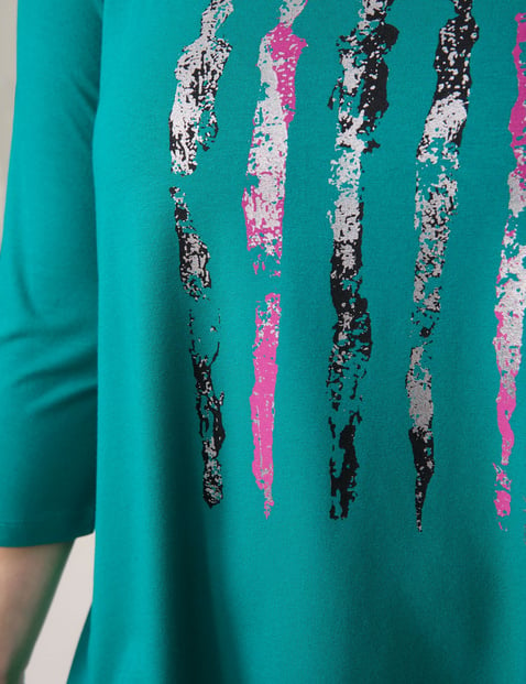 Ausgestelltes 3/4 Arm Shirt mit Frontprint