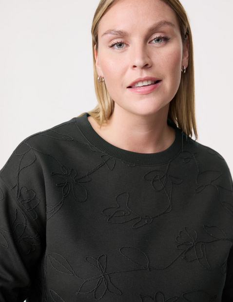 Sweatshirt with appliquéd cord