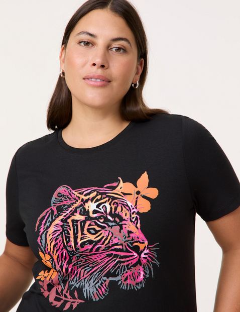 T-Shirt mit Tigerkopf