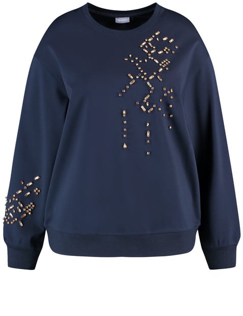 Sweatshirt with rhinestones