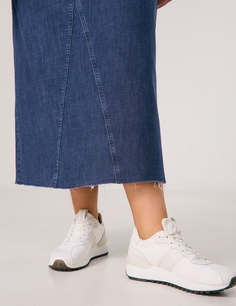 Denim midi skirt