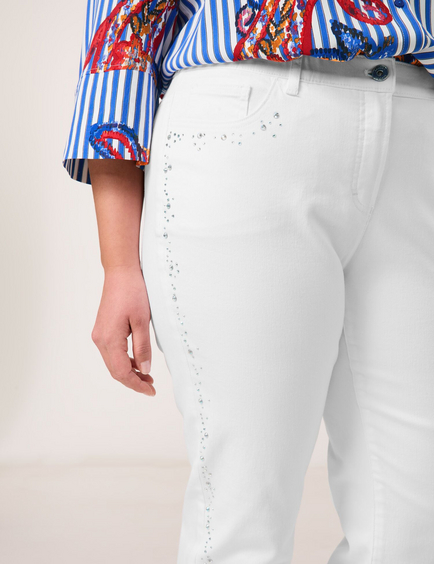 Dżinsy z 5 kieszeniami z nitami Betty Jeans