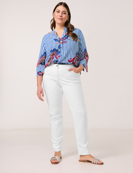 Dżinsy z 5 kieszeniami z nitami Betty Jeans