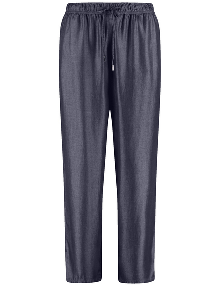 Soepele, wijde broek met denim-look Carlotta