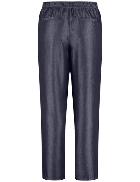 Soepele, wijde broek met denim-look Carlotta