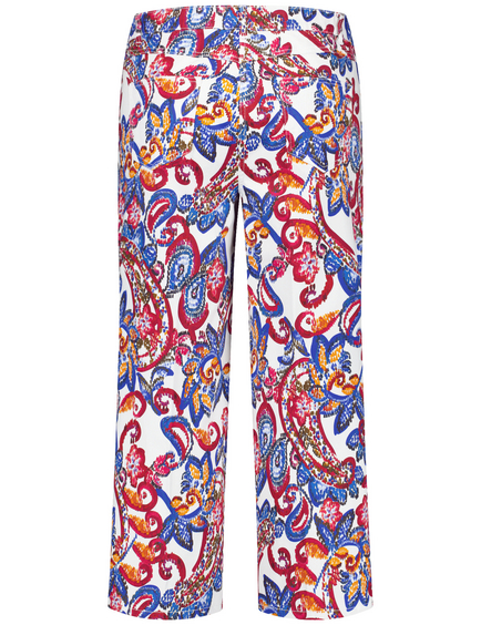 Wide 3/4-length trousers with a paisley print, Lotta