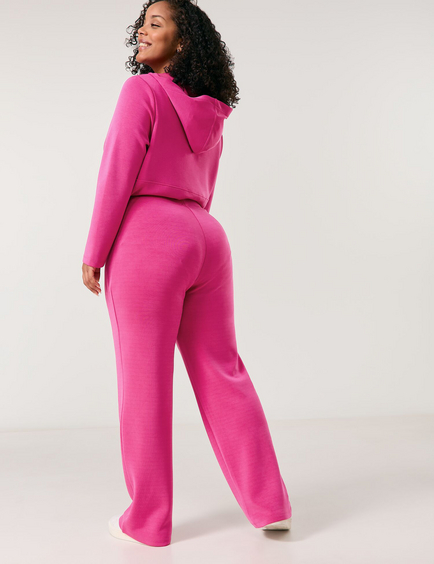 Broek zonder sluiting van sandy washed sweatstof