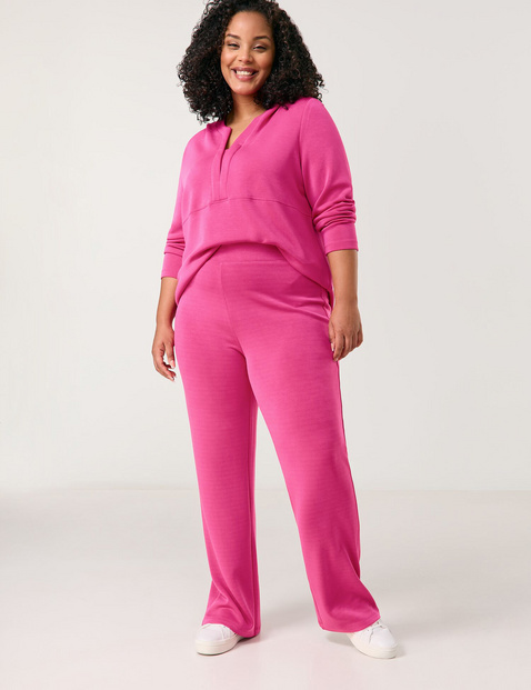 Broek zonder sluiting van sandy washed sweatstof