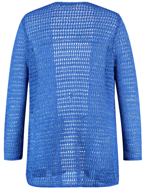 Langer Cardigan aus Lochstrick