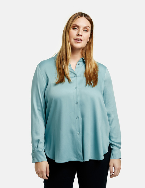 teal satin top