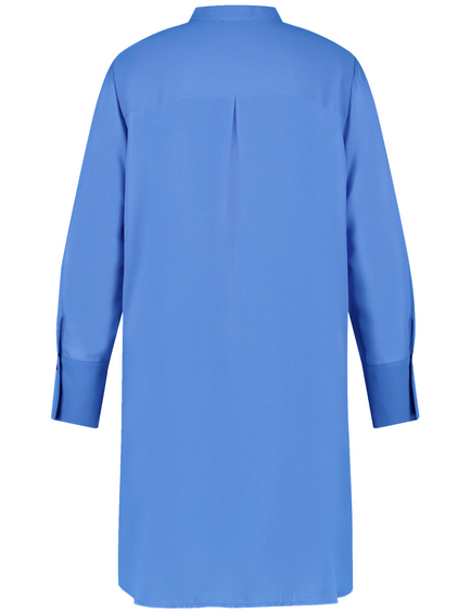 Semi-sheer, long chiffon blouse