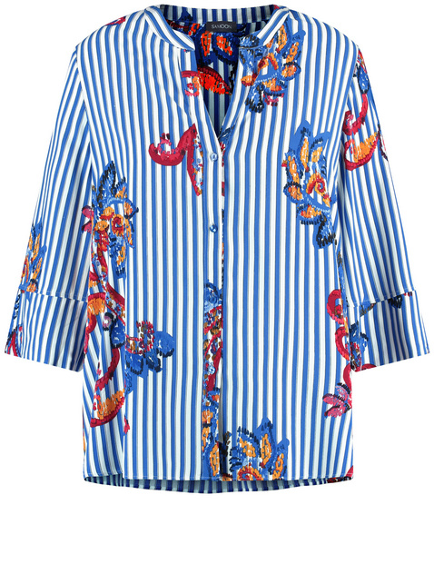 3/4 Arm Bluse mit mit Streifen-Paisley-Muster