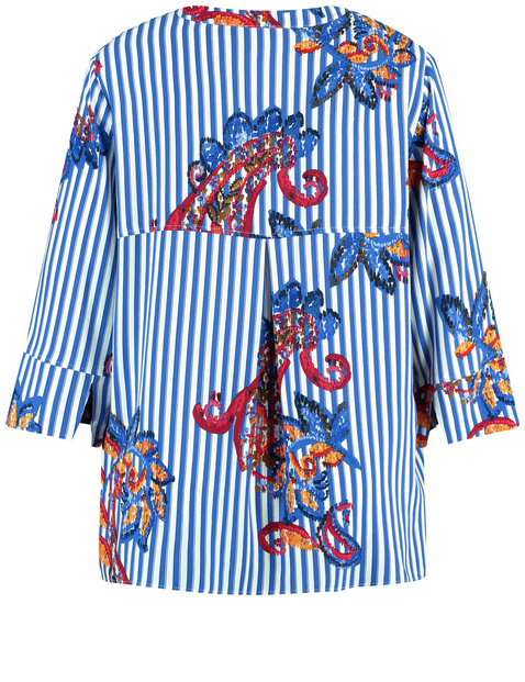 3/4 Arm Bluse mit mit Streifen-Paisley-Muster