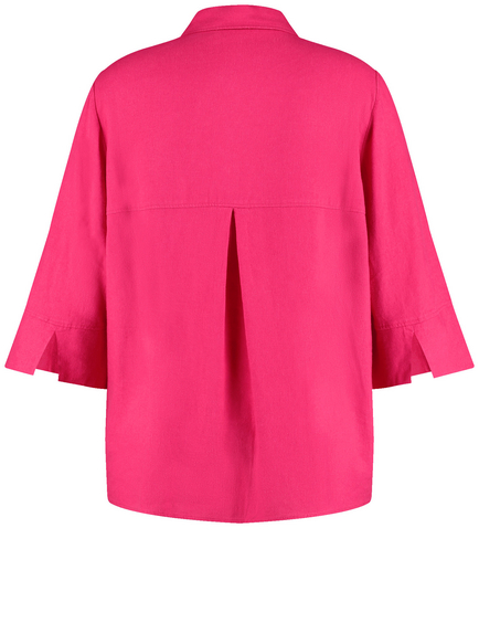 3/4 Arm Bluse aus Viskose-Leinen-Mix