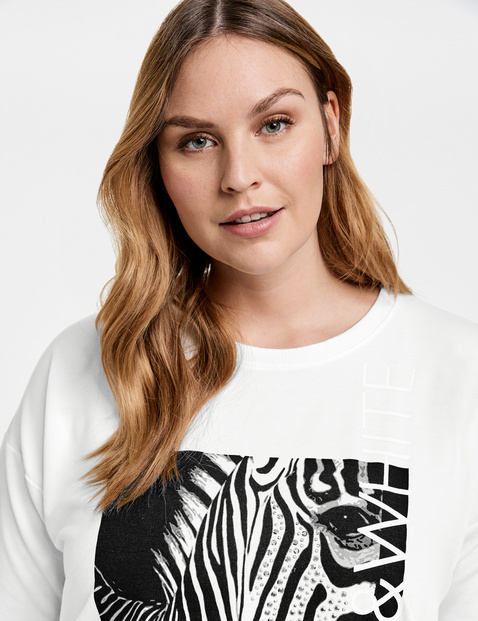 Sweatshirt mit Zebra-Print Oeko-Tex Standard 100