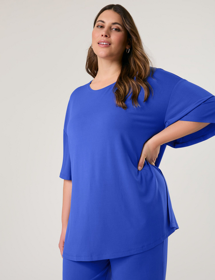 Legeres Shirt aus fließendem Slinky-Jersey