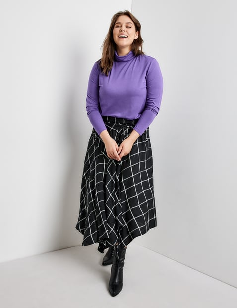 purple handkerchief skirt