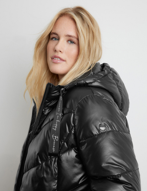 Matte shiny quilted jacket