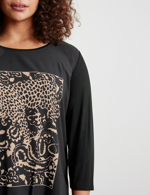 3/4 Arm Shirt mit Leo-Print EcoVero