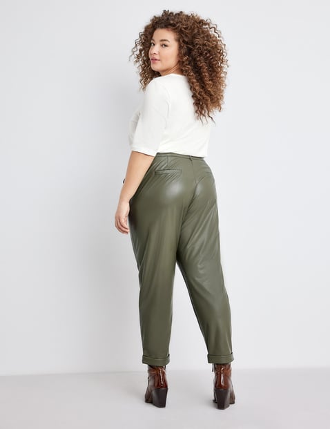 olive green faux leather pants