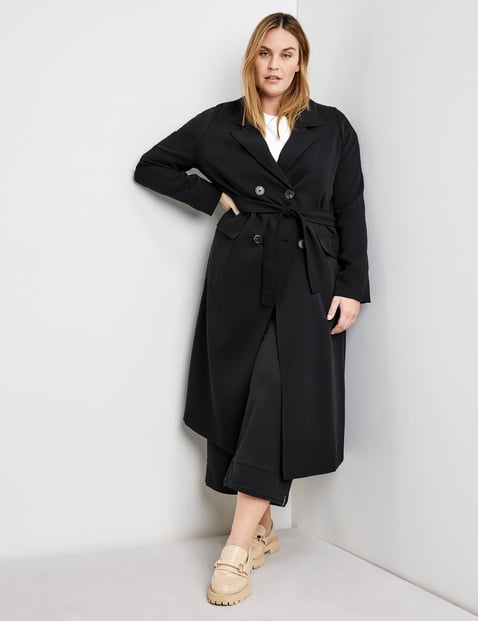 tie belt wool coat