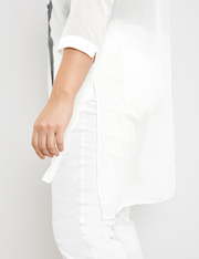 Lange blouse van halftransparant chiffon