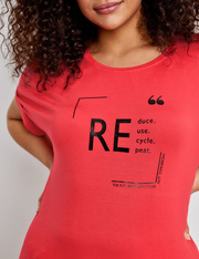 T-shirt met tekstprint EcoVero